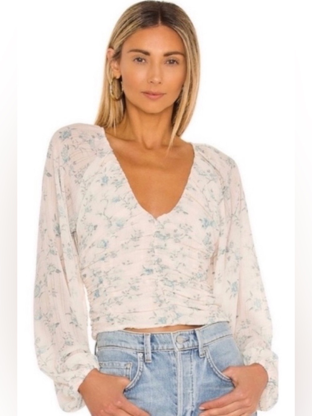 Free People Final Rose blouse small floral